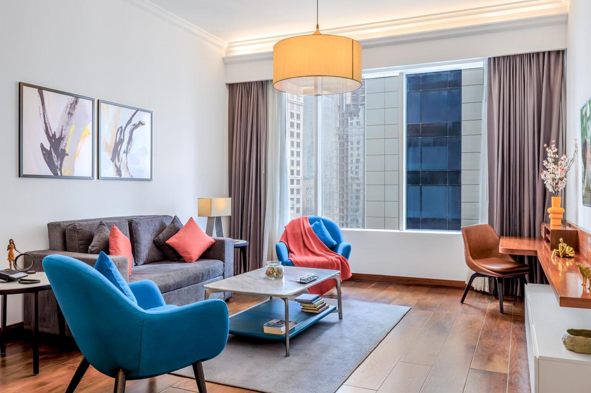 ซัมเมอร์เซ็ต เวสต์ เบย์ โดฮา Hotel ภายนอก รูปภาพ Living room